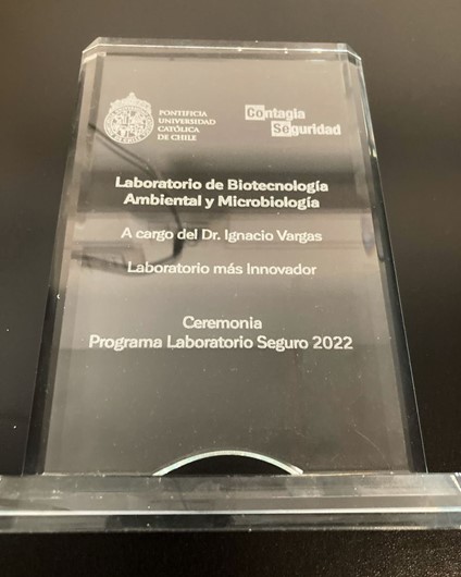 Premio del Programa Laboratorio Seguro UC al Laboratorio más Innovador